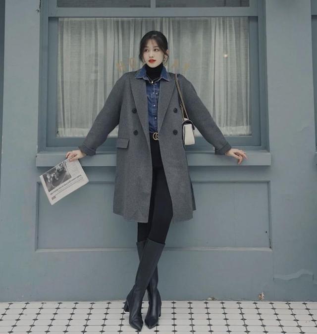 牛仔衬衫怎么搭配外套冬季,浅蓝色衬衫搭配牛仔外套