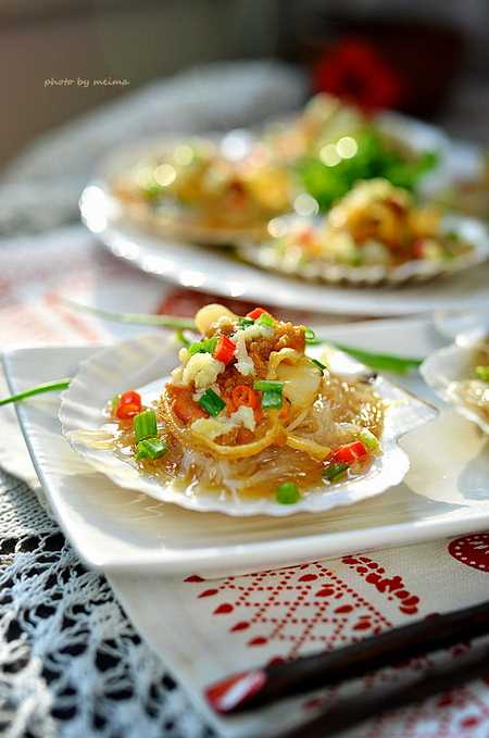 蒜蓉粉丝蒸扇贝砂锅,蒜蓉粉丝蒸扇贝寓意