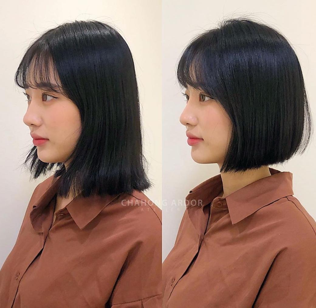 发型微整前后,发型微定型