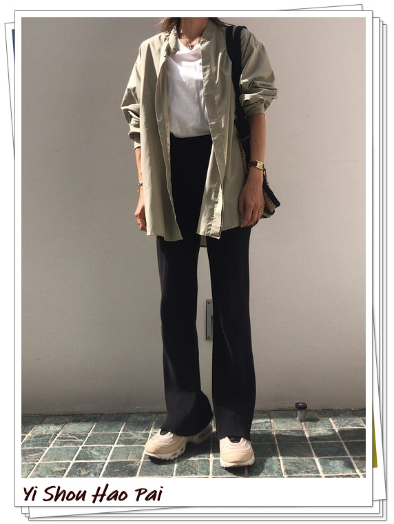 airmax配什么鞋好看,轻熟风搭配白色运动鞋