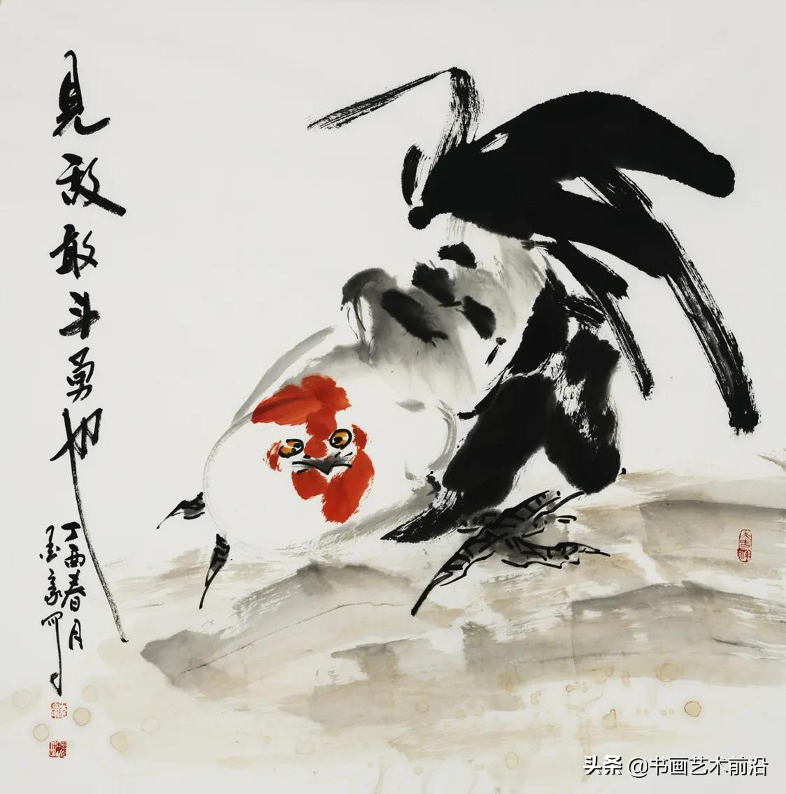 墨豪画鸡自成一家,墨豪画鸡高清大图