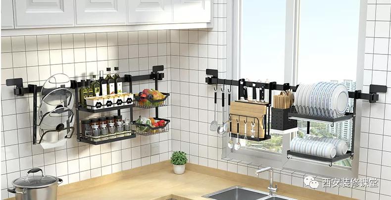 厨房一面墙全是窗户如何收纳,大玻璃窗厨房收纳