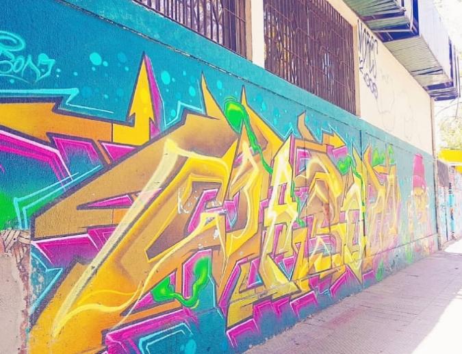 爱他就投其所好，站姐为金俊勉寻找智利彩墙，可惜里兜去了洛杉矶