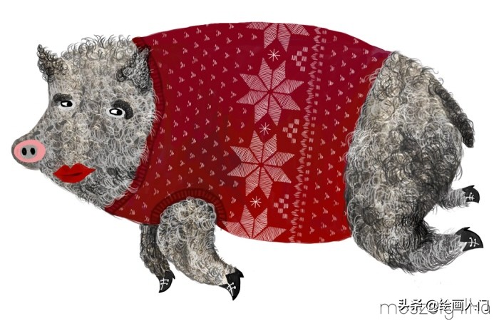 关于《童年》的插画作品,童年我和姥姥手绘插画