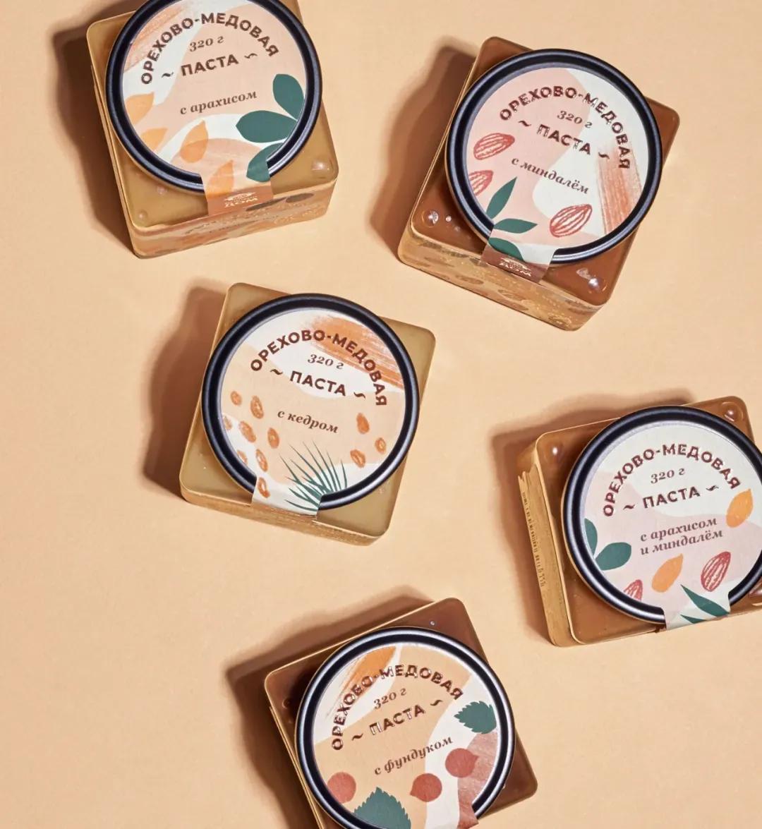 俄罗斯蜂蜜包装卡通图案,俄罗斯风格包装设计