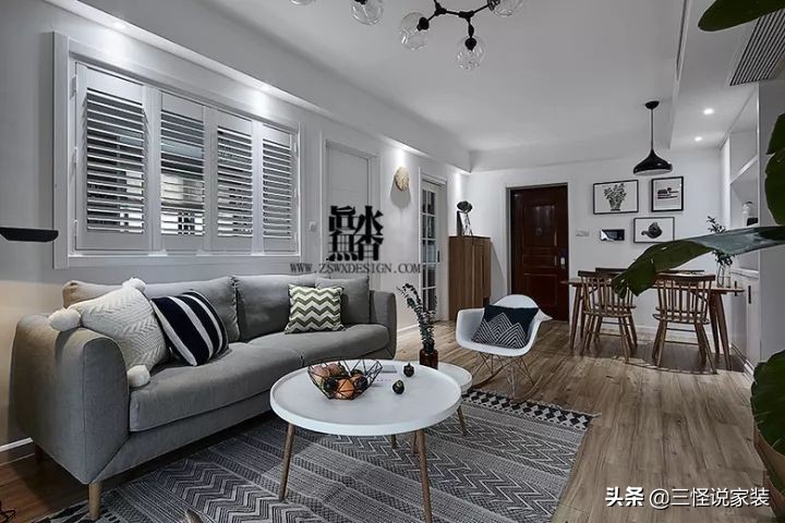 电视背景墙与沙发墙不对称效果图,现在装修沙发背景墙流行什么风格