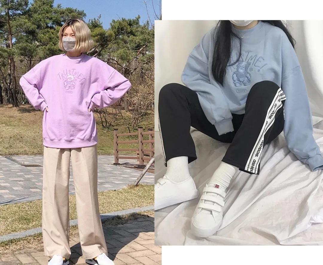 韩国今年流行什么卫衣色,韩国小众平价卫衣