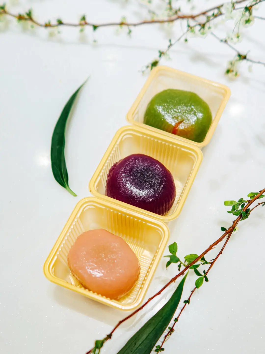 彩色青团试吃,各个牌子的青团试吃