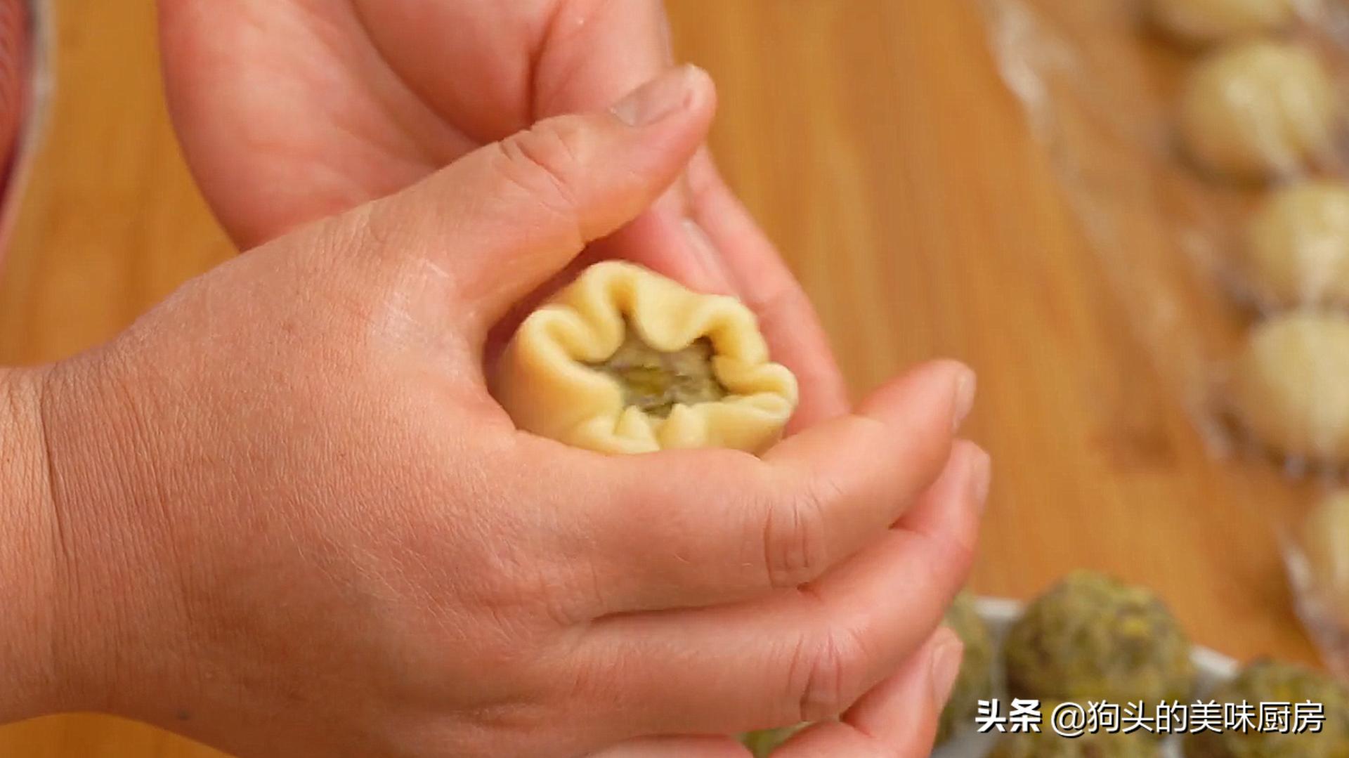 不用烤箱酥皮绿豆饼简易版,又酥又不油的绿豆饼