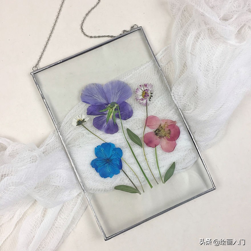 墙壁仿真花装饰创意,玻璃鲜花