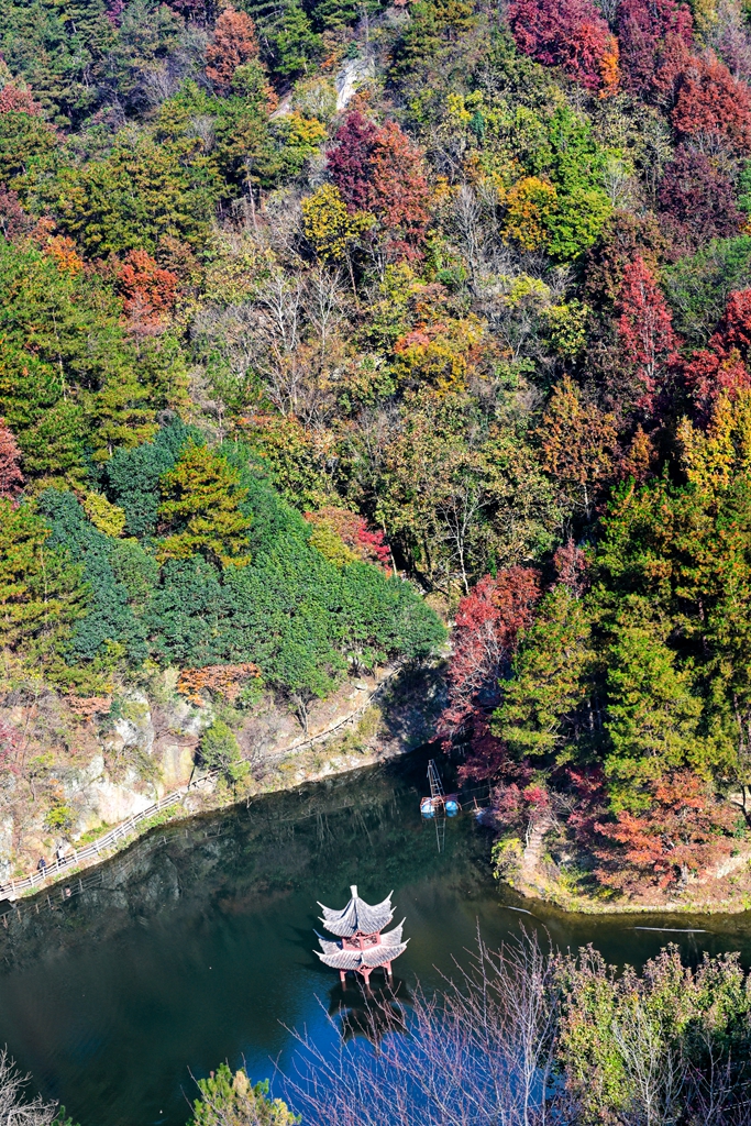 清凉寨美景,世界著名金秋山水风景油画
