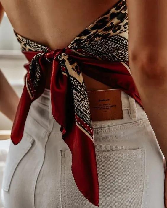 长丝巾古装系法3米长1.5米宽丝巾,长条丝巾配衬衣的系法简单又漂亮