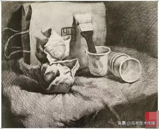 西安美院静物素描高分卷,西安美院素描半身像高分卷