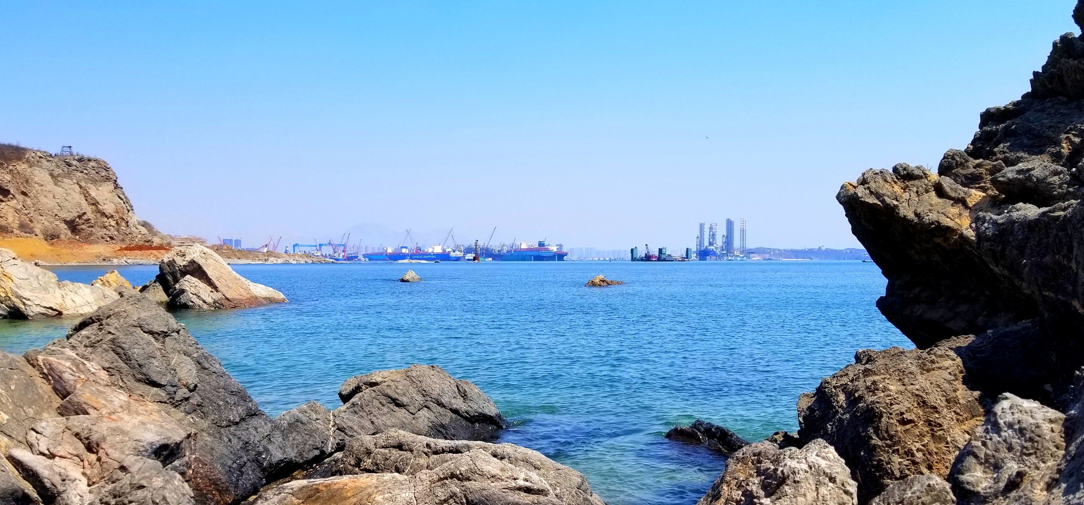 大连甘井子区蟹子湾,大连蟹子湾公园对岸夜景