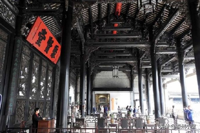 陈家祠的木雕作品,陈家祠天官赐福木雕摆件