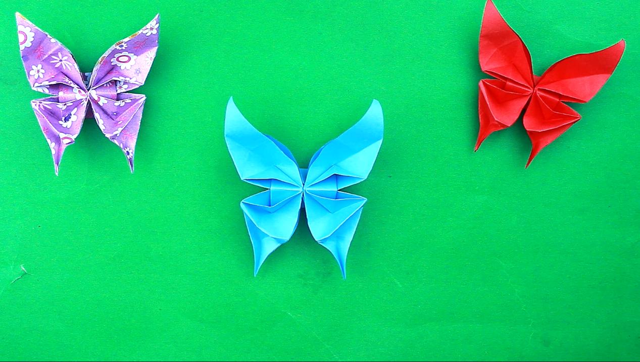 一张纸折蝴蝶花,蝴蝶折纸超高难度凤尾蝶