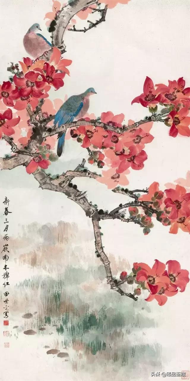 工笔大师田世光,工笔画大师田世光画孔雀好美