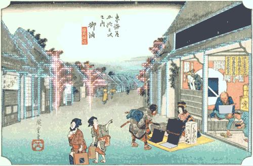 设计稿作品动态展示,浮世绘设计图素材