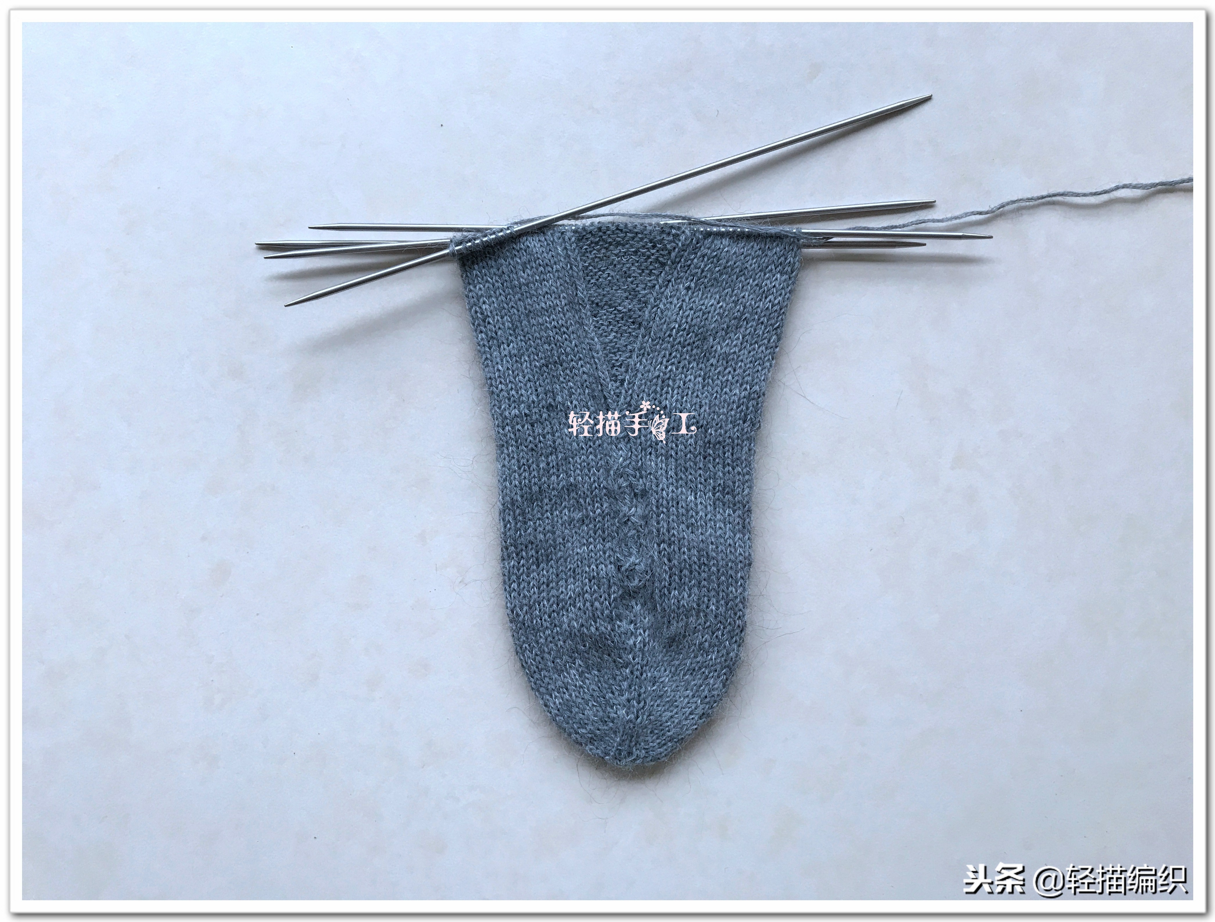 从脚尖开始往下织的毛线袜,手编毛线袜从脚尖开始编织