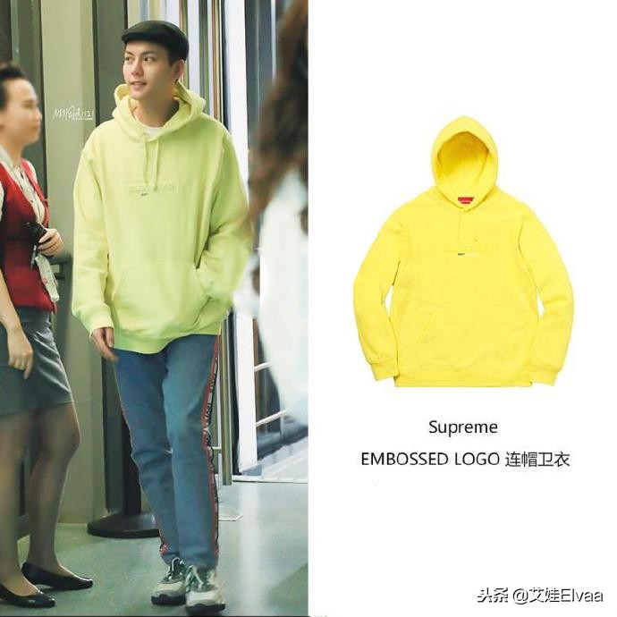 陈伟霆穿supreme黑色,陈伟霆宠爱里面同款连帽外套