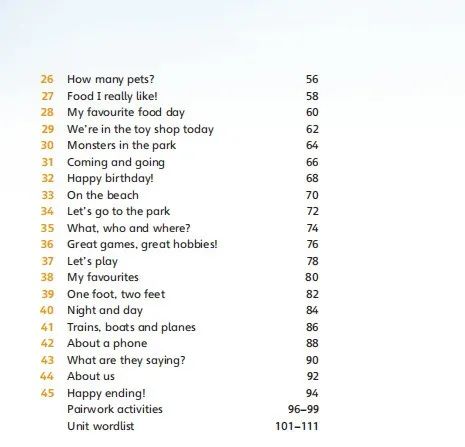 剑桥funformover,剑桥少儿一二三级教材第一单元