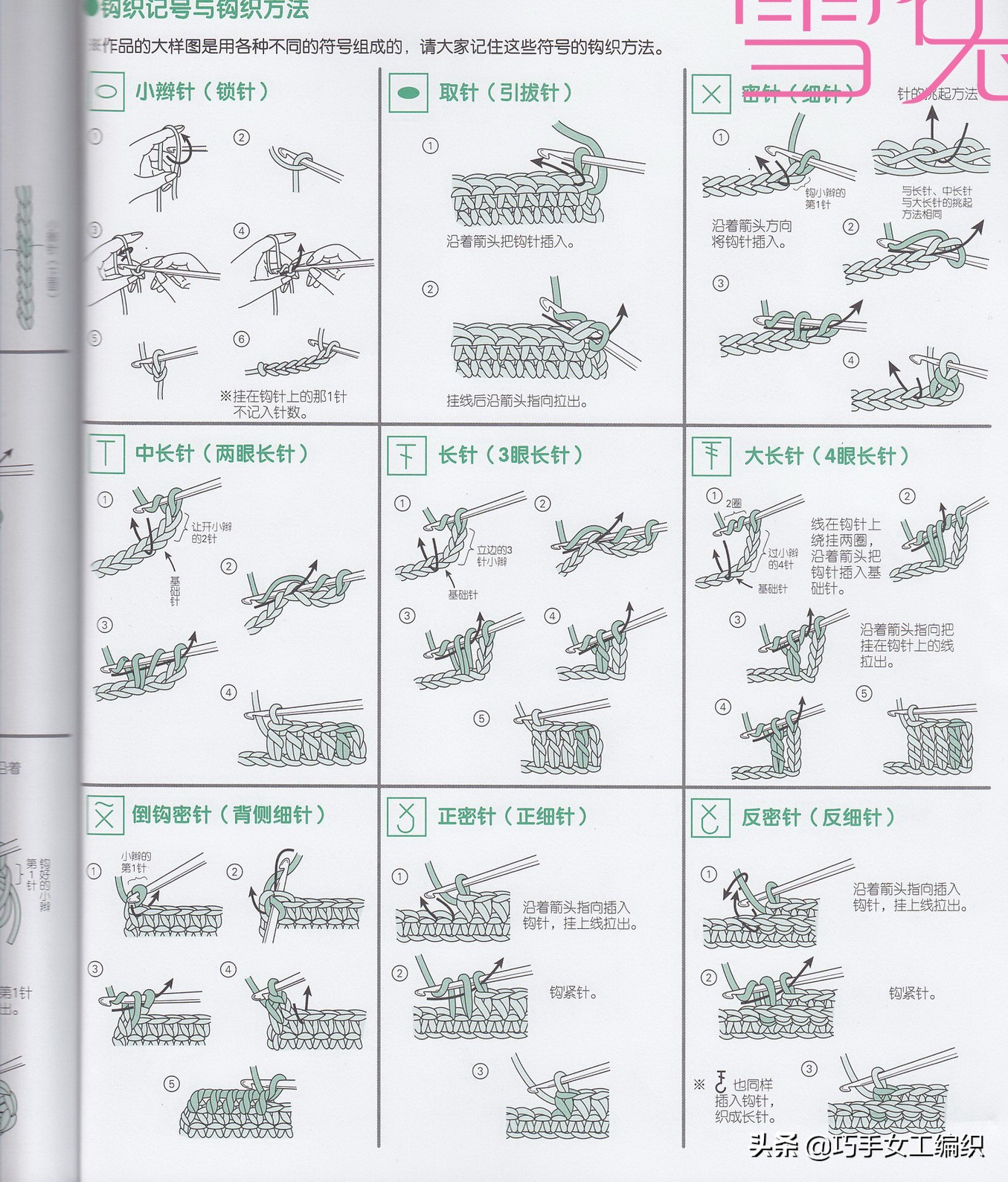 夏季钩针花样图解大全,欧美钩针花样大全图解