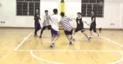 鹿晗打篮球超级远射三分,鹿晗扣篮集锦