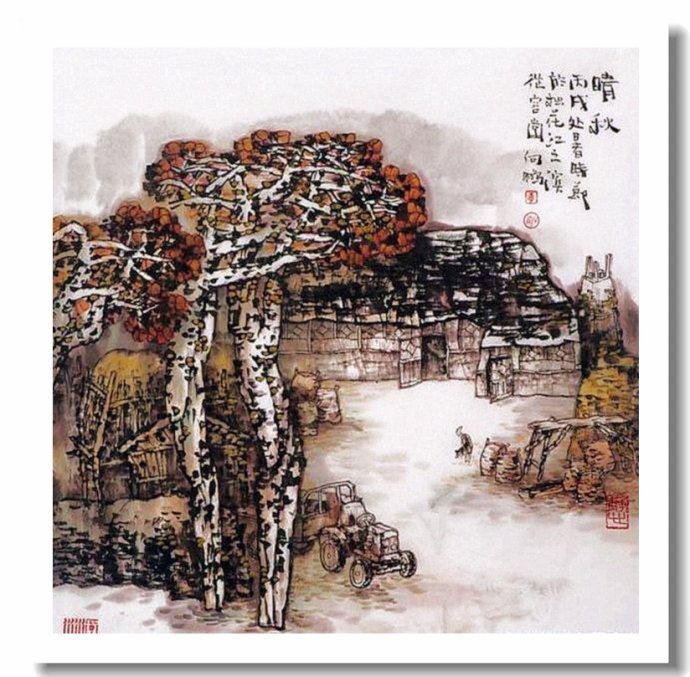 李向鸿山水画精品欣赏,李雁飞写意山水画