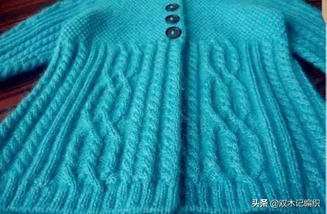 儿童粗线针织开衫教程,色彩斑斓针织开衫教程