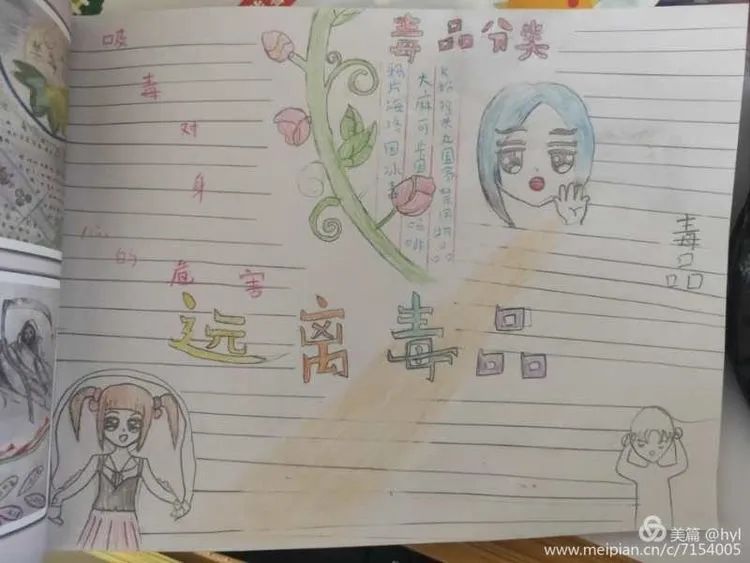 禁毒教育珍爱生命远离毒品绘画,英德市白沙镇禁毒宣传活动