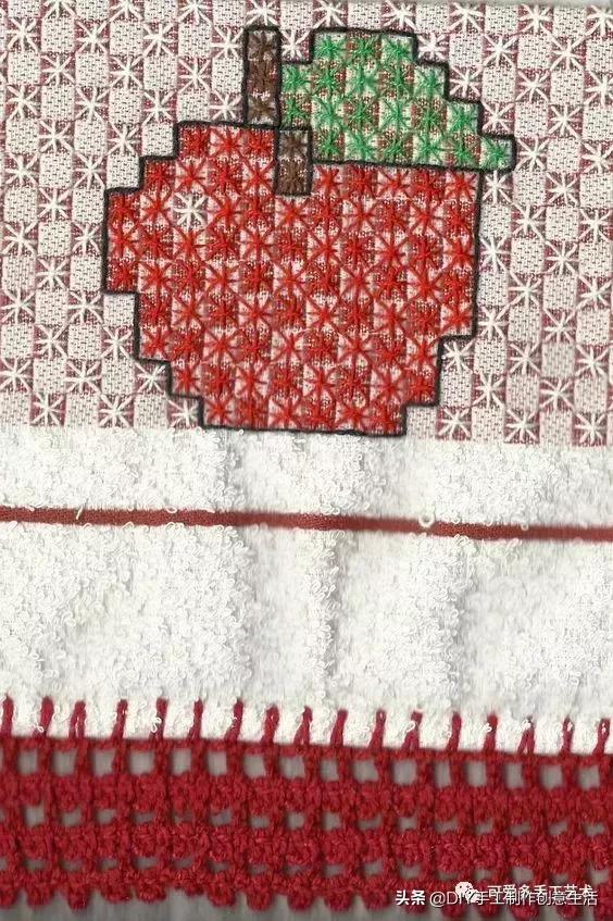 桌布花边的手工刺绣,刺绣桌布diy简单图案