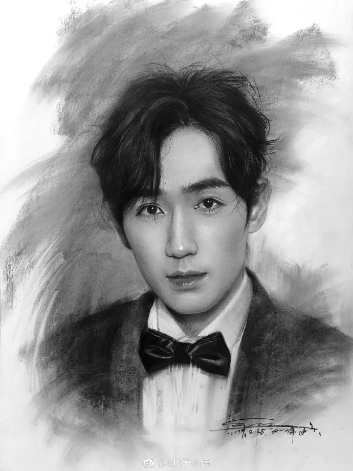 厉害了！他用一支铅笔把明星画了多个，如肖战、蔡徐坤、迪丽热巴