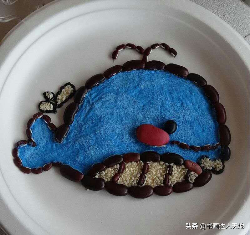 做五谷手工画需要什么豆子,儿童手工制作五谷杂粮贴画