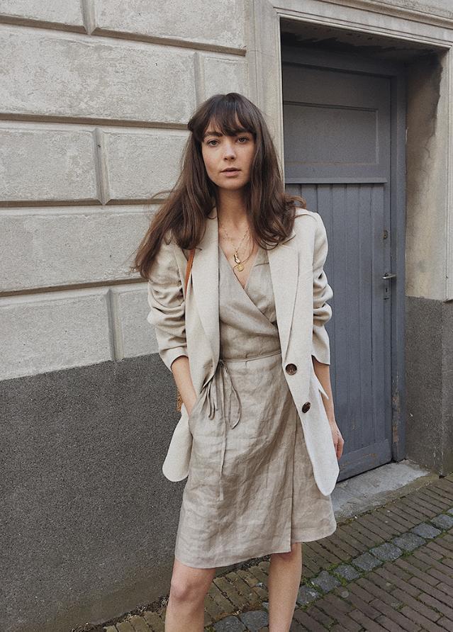 亚麻套装穿搭效果,最好看的亚麻装