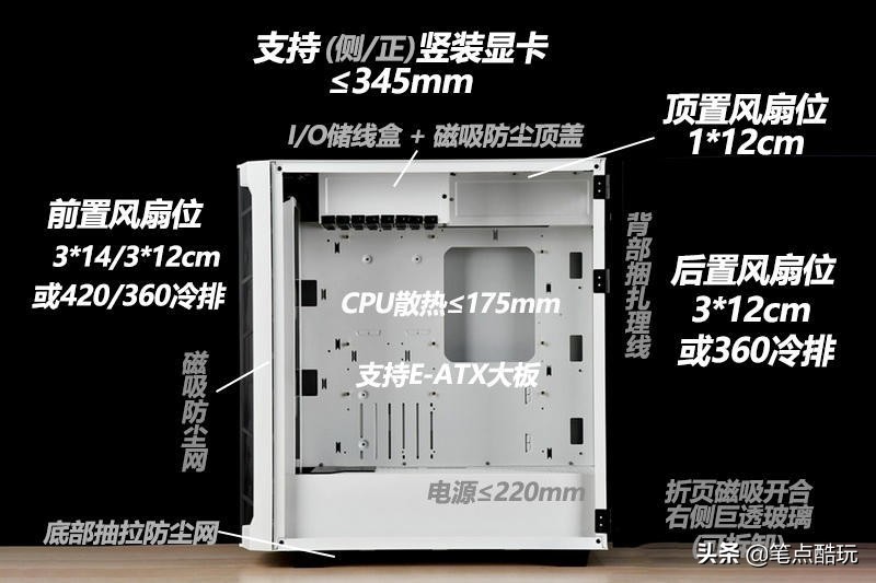 鑫谷开元t1黑色全塔大机箱评测,鑫谷开元t1能横装显卡吗