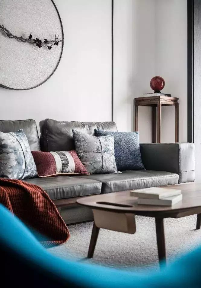 高级灰轻奢新中式装修风格,2021140平米轻奢新中式装修风格