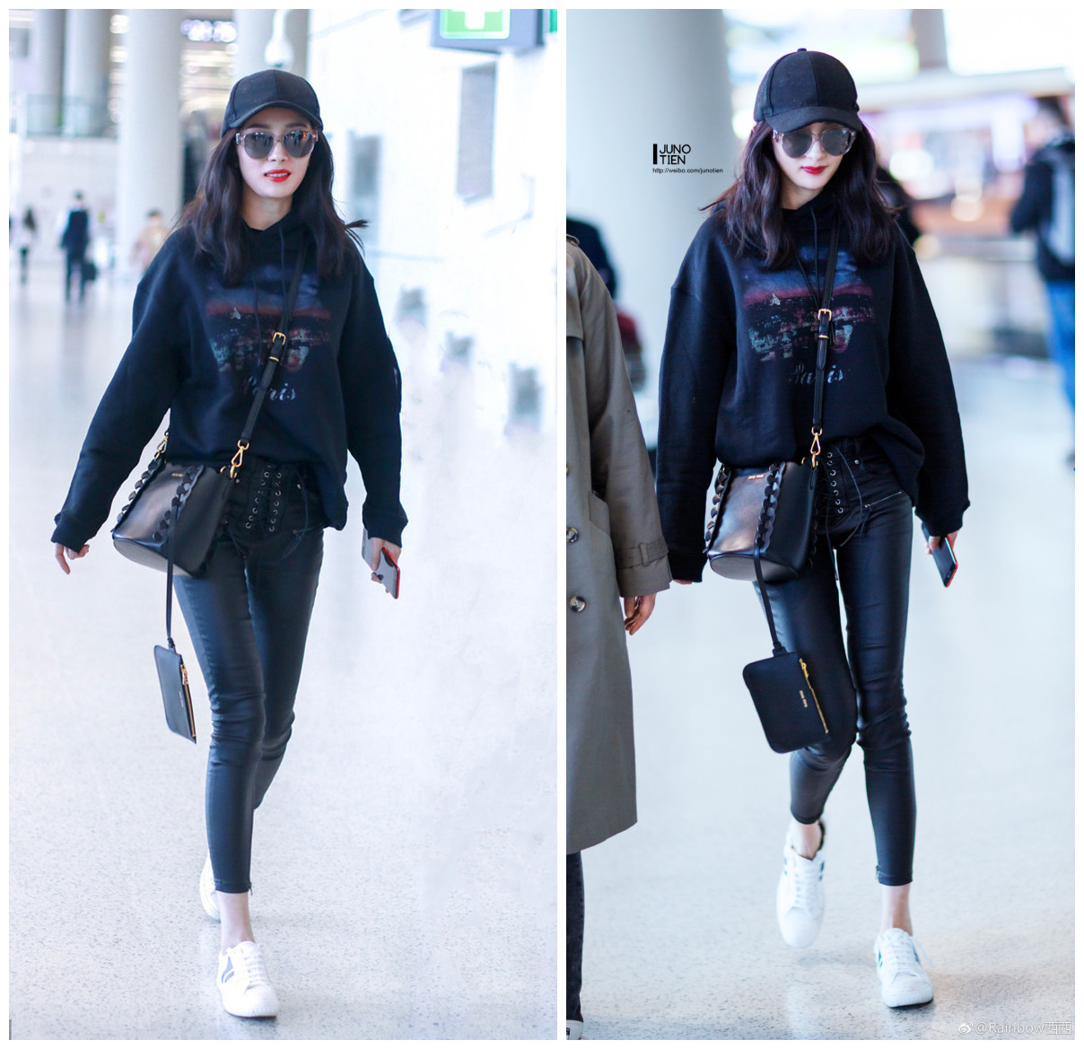 baby穿露脐装秒变小腰精,五五分假胯宽身材穿搭