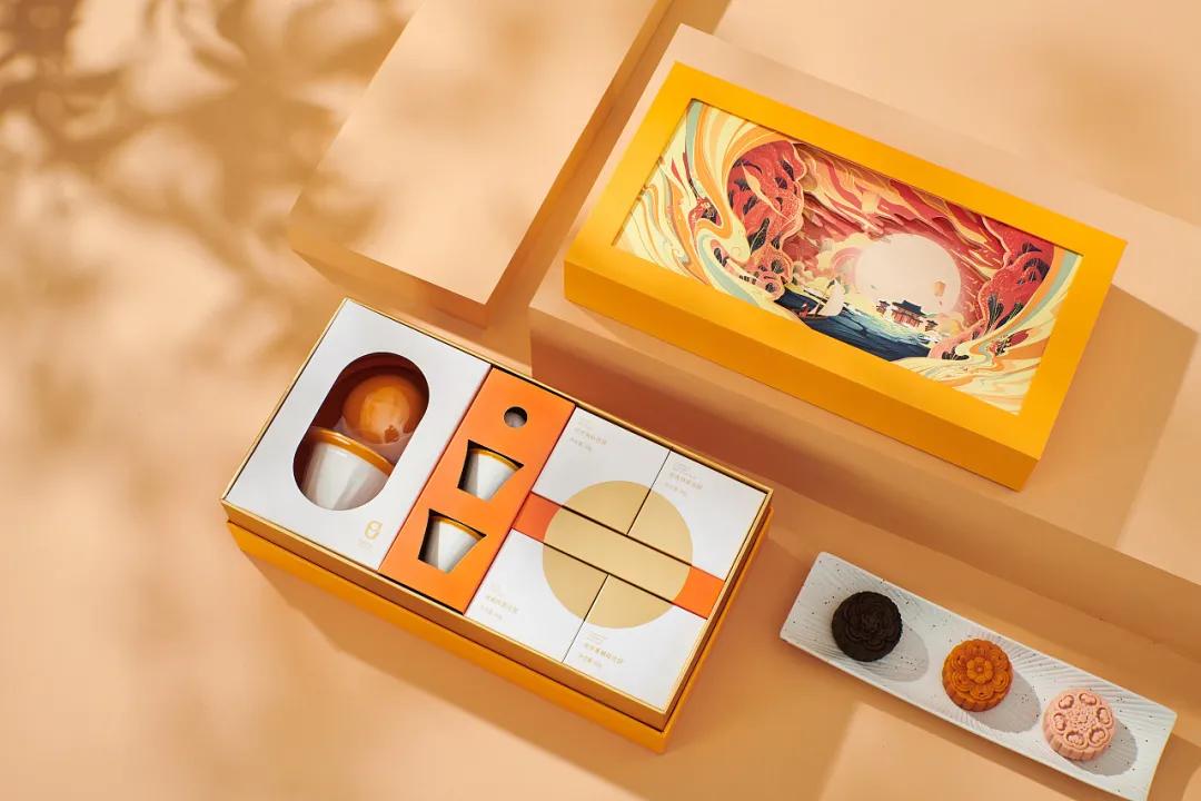 中秋月饼精美礼盒设计,最有创意的月饼包装展开图
