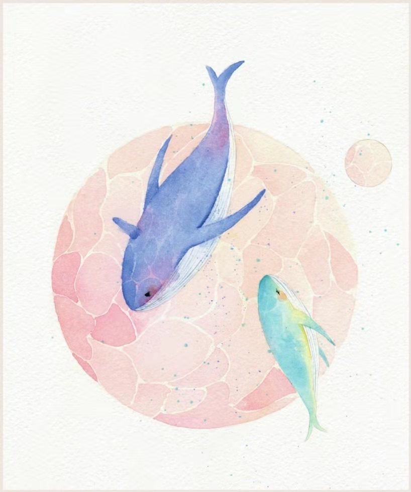 小清新水彩画大海里的精灵--鱼绘制教程