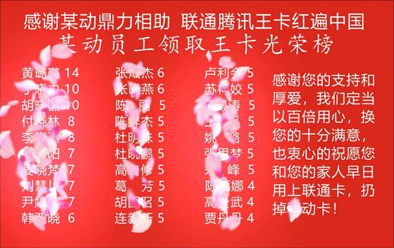 感谢友商鼎力相助,腾讯王卡红遍神州