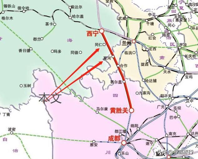 兰州至重庆、西宁至成都高铁线路，连接兰西都市圈与成渝城市群