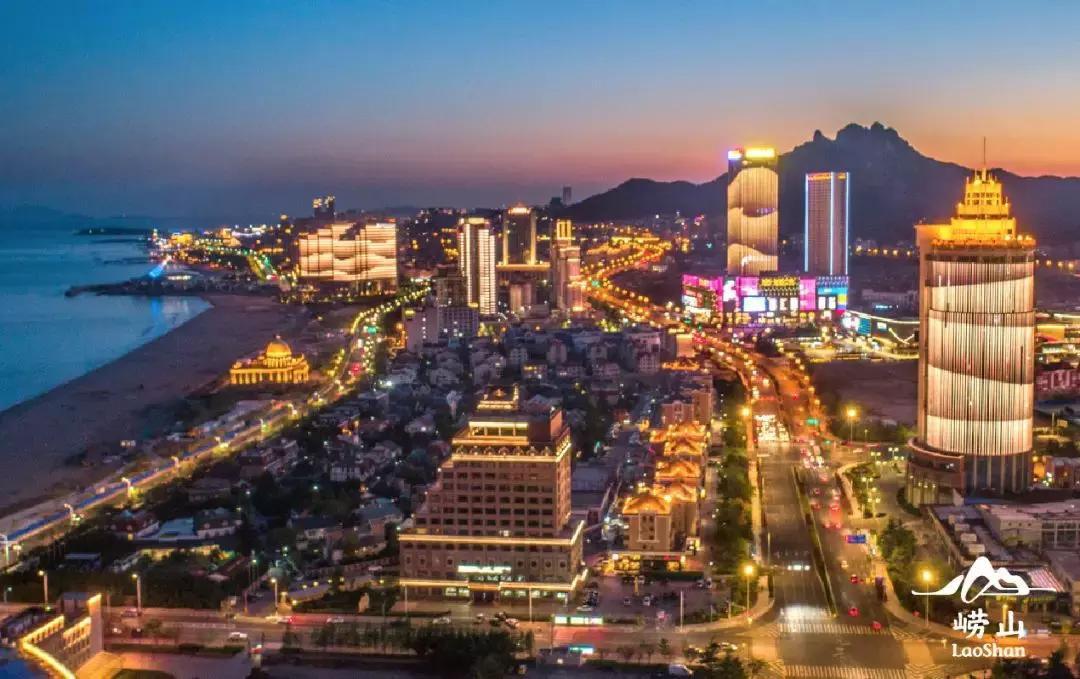 崂山春景美不胜收,崂山夜景金鼎