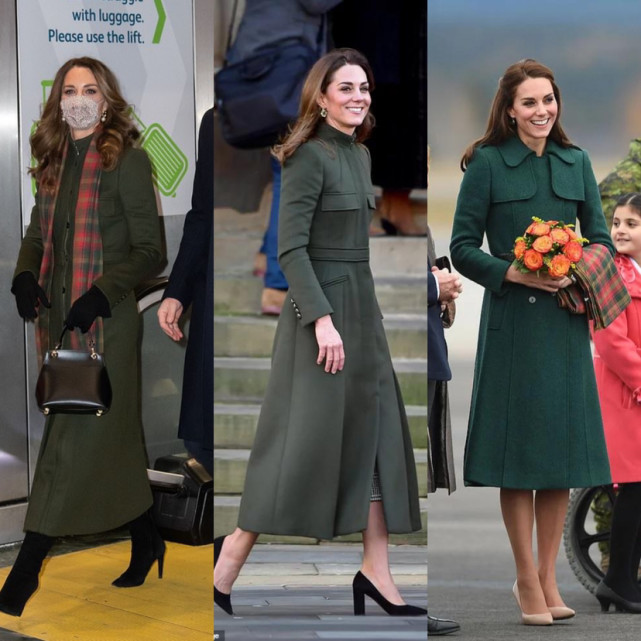 凯特威廉抵达爱丁堡，穿蓝色大衣，夫妻巧妙秀恩爱，获赠圣诞歌曲