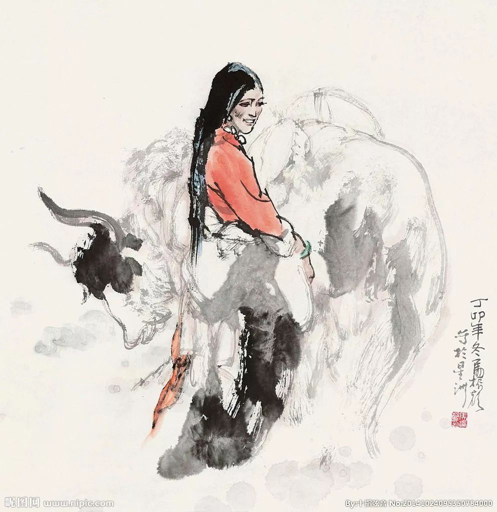 国画小写意人物画作品,姚有多国画写意人物画