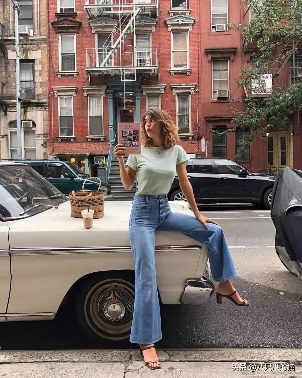 牛仔裤宽松阔腿裤微喇叭裤穿搭,除了阔腿裤还有什么裤子好看
