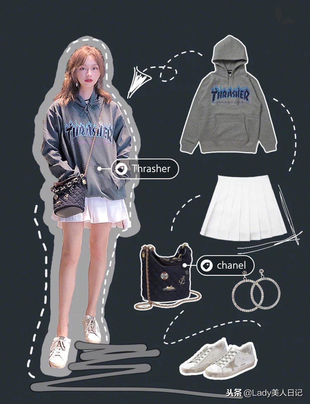 半腰牛仔外套+卫衣简直时髦炸了！网红发型的女孩最好搭，没对手