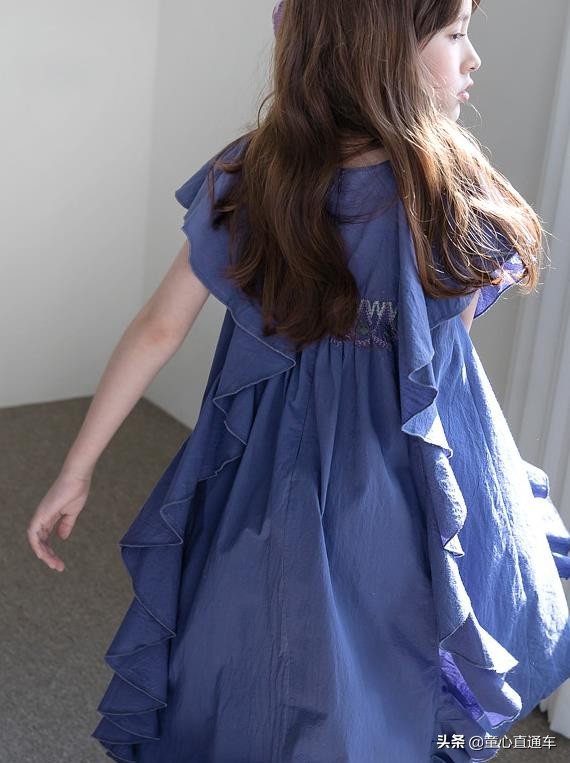 韩系童装春季连衣裙,韩版中大童裙子