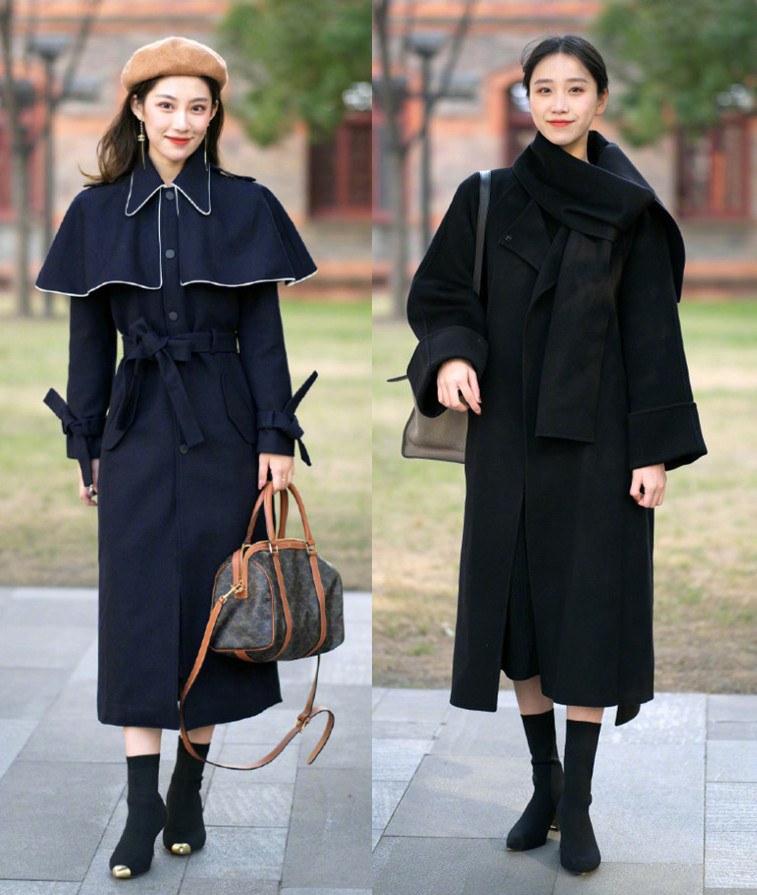 打*裤底**下面不一定配雪地靴，现流行这样穿，时髦洋气，冬季穿很美