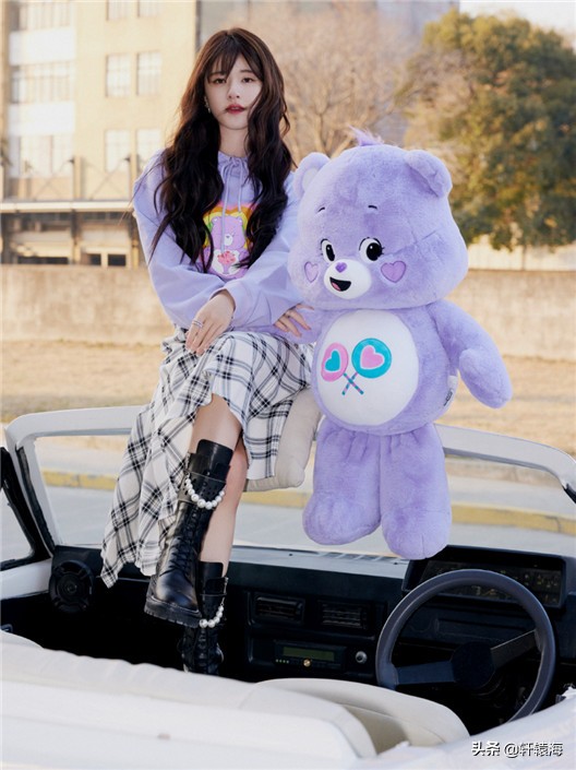 赵露思穿搭半身裙秋冬,赵露思穿搭雪纺衫蓝色