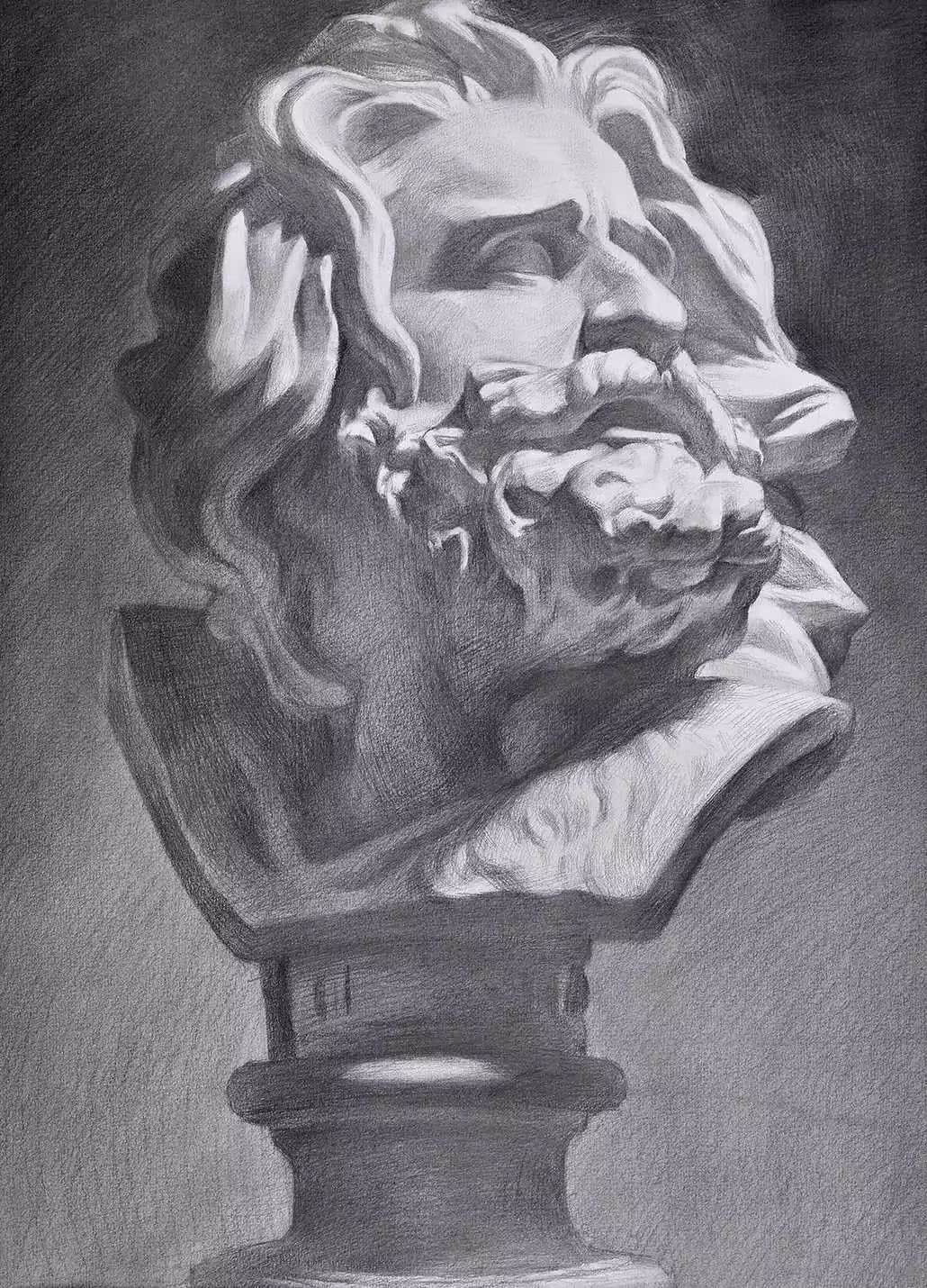 素描石膏像写生方法说课,素描石膏像入门教程